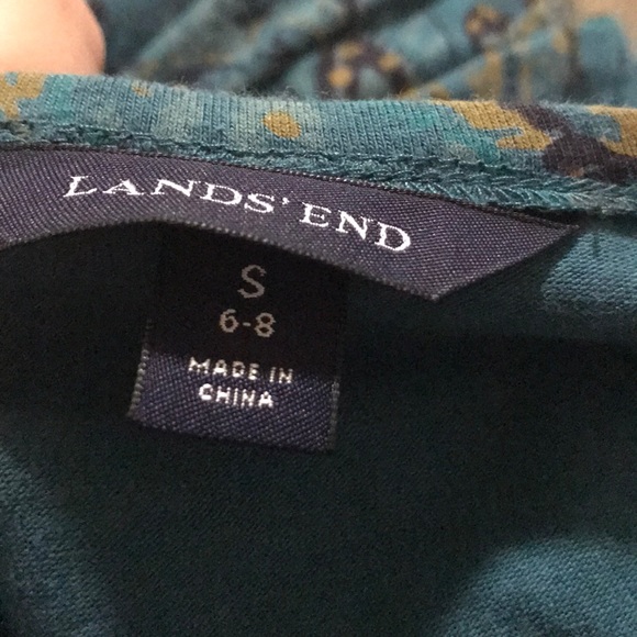 Lands' End Floral V Neck Dress - Picture 7 of 8